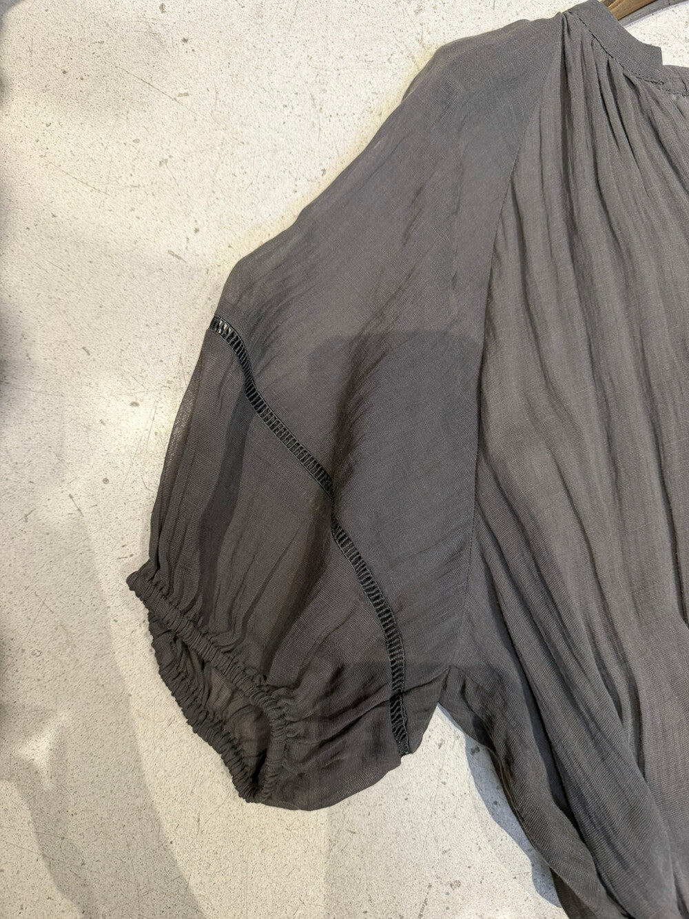 V-Neck Short Sleeve Crinkle Loose Maxi Dress 4