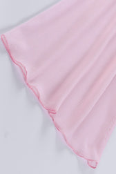 Asymmetric Ruched Chiffon Belted Waist Skirt Set