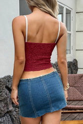 Cutout Bodycon Fitted Cami Top