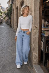High Waist Straight Leg Wide Leg Jeans