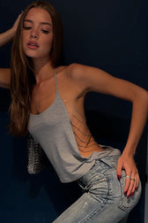 Strappy Open Back Cami Top
