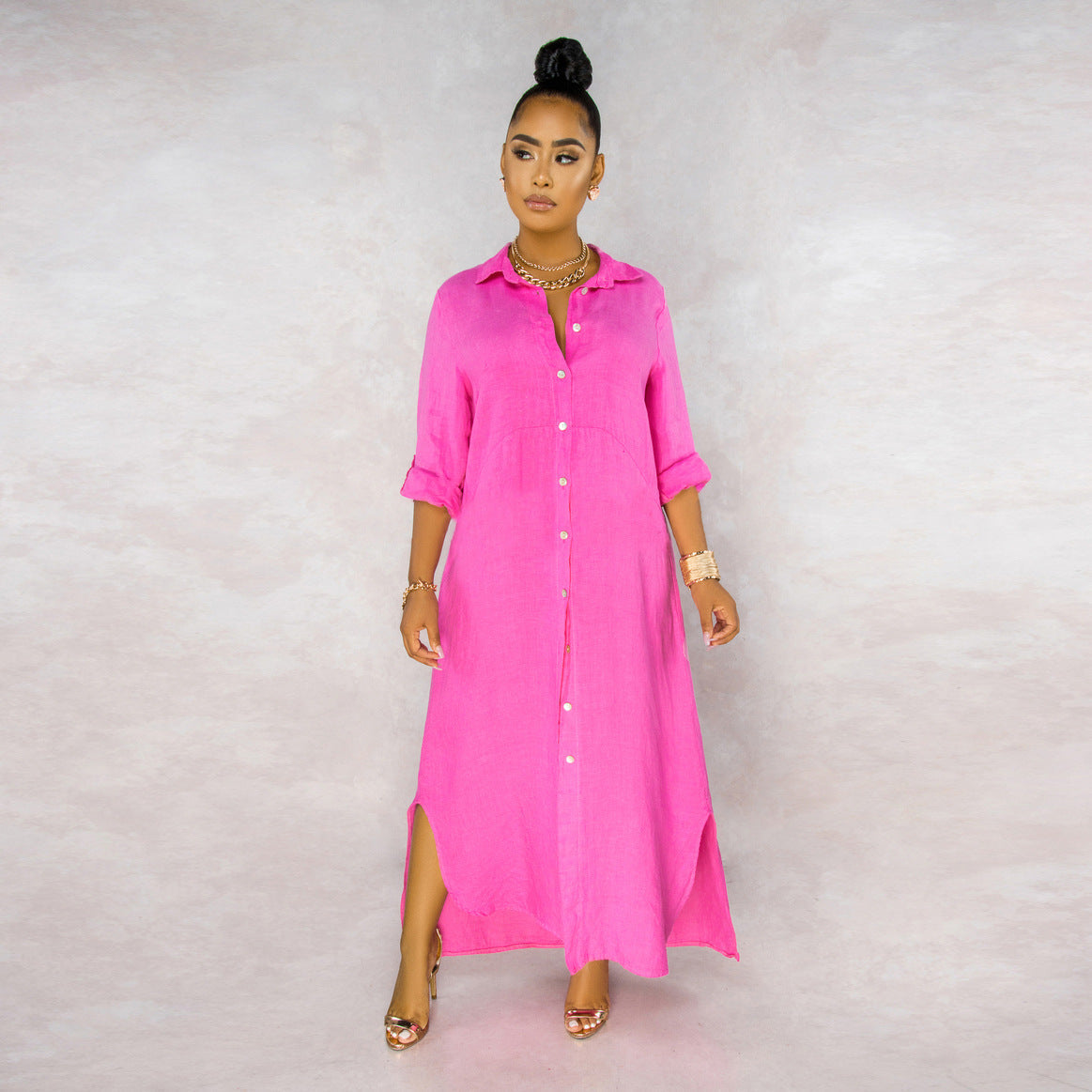 María Aesthetic Elena Overshirt Dress Set Evening Wear Edit