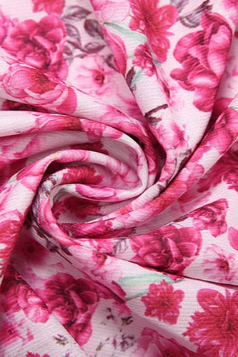 Floral Print Ruffle Midi Dress