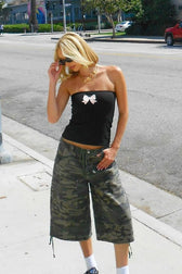 Solid Bandeau Slim Fit Crop Top
