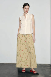 Floral Print Pocket Casual Vacation Skirt