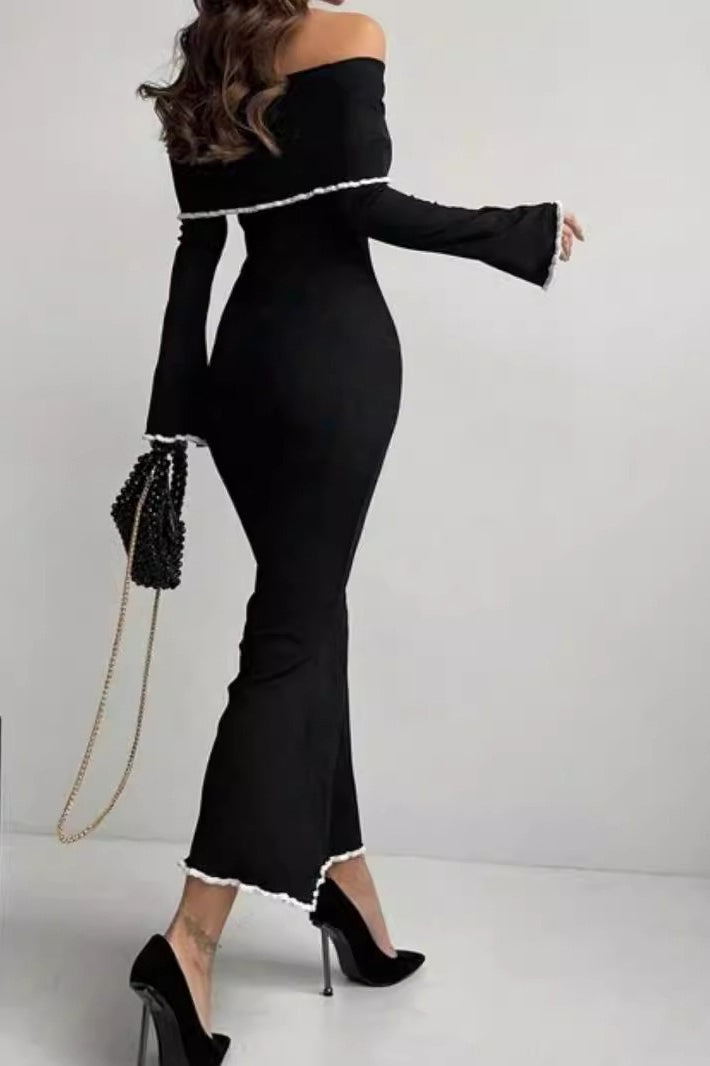 OneShoulder Knit Work Dress