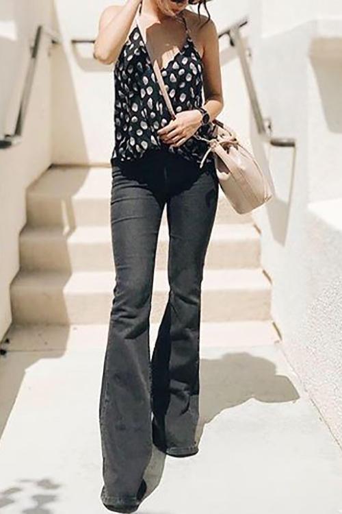 High Waist Bell Jeans