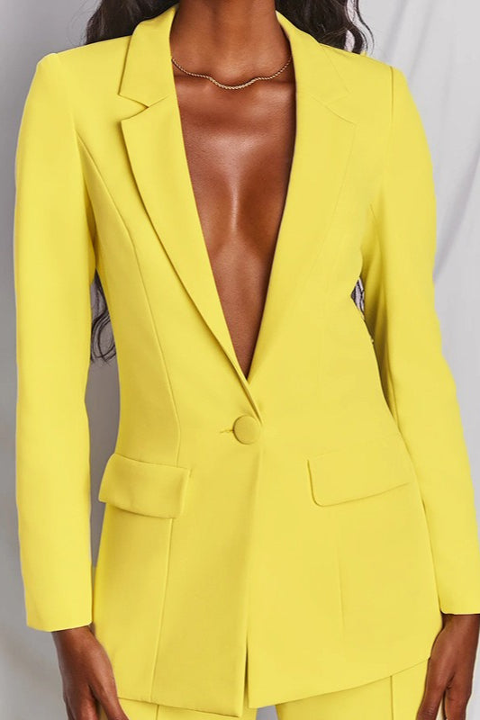Smart Blazer Pants Office Two Piece Set