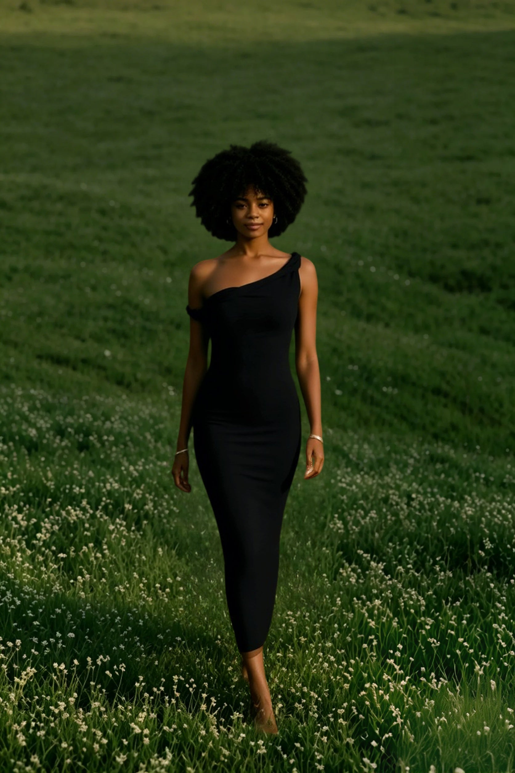 One Shoulder Bodycon Midi Party Dress