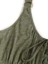 Lace Up Tie Front Sleeveless A-Line Mini Dress 2