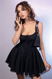Summer Dream Tie-Back Lace Mini Dress - View 7