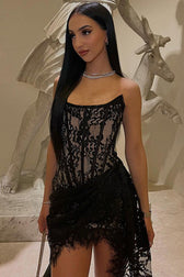 Lace Up The Day Mini Dress - 3 Colors - View 9
