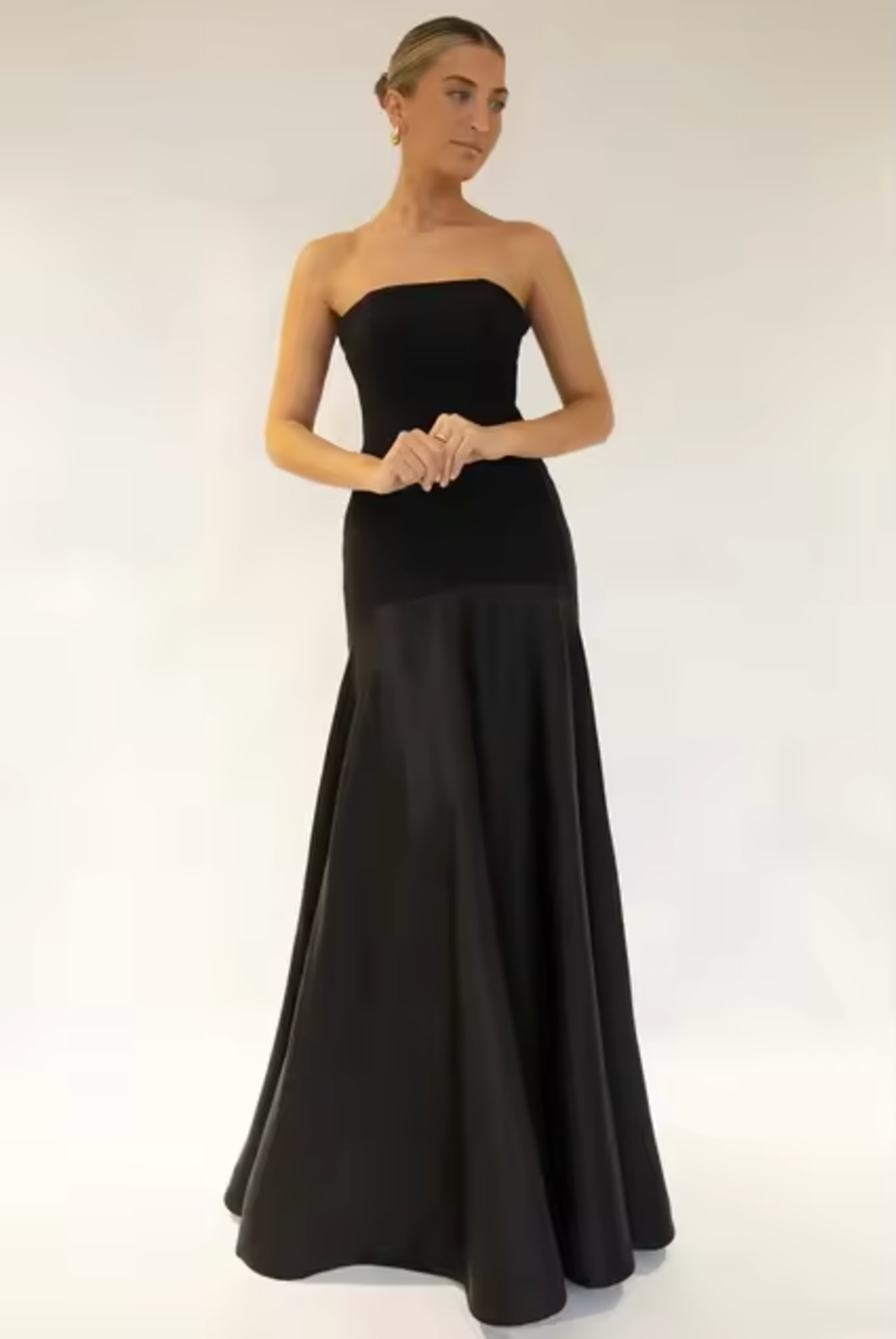Nicoletta Luxe Strapless Long Dress Designer Edit
