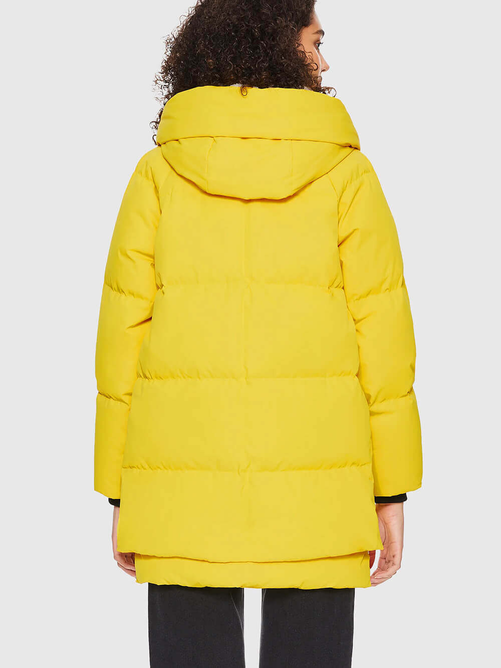 Hooded Zip Front Quilted Longline Puffer Jacket