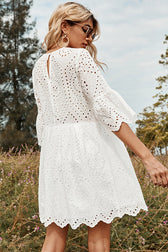 All Of My Heart Crochet Lace Mini Dress - View 3