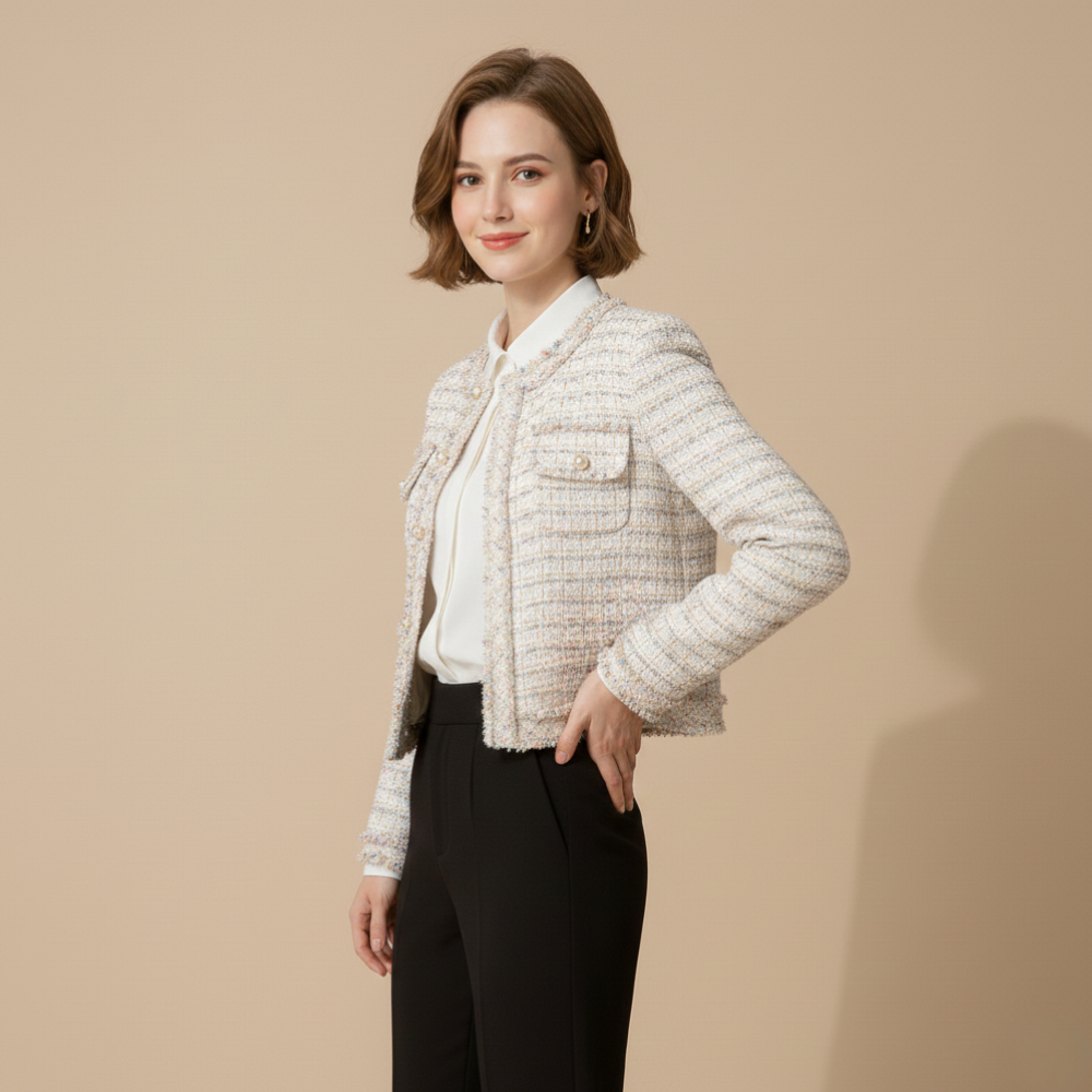 Women's Cropped Textured Jacket