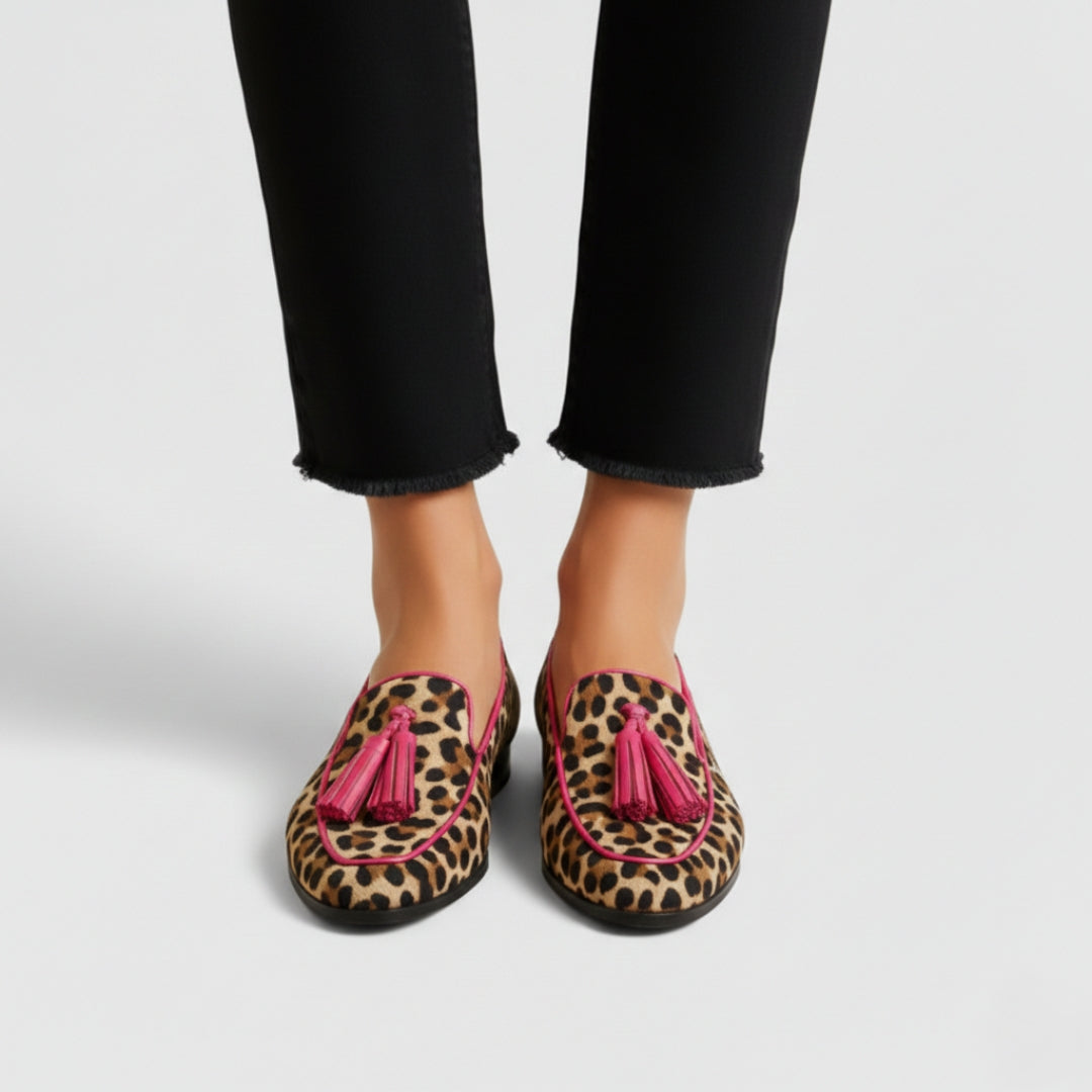 Buckle Strap Faux Leather Loafers