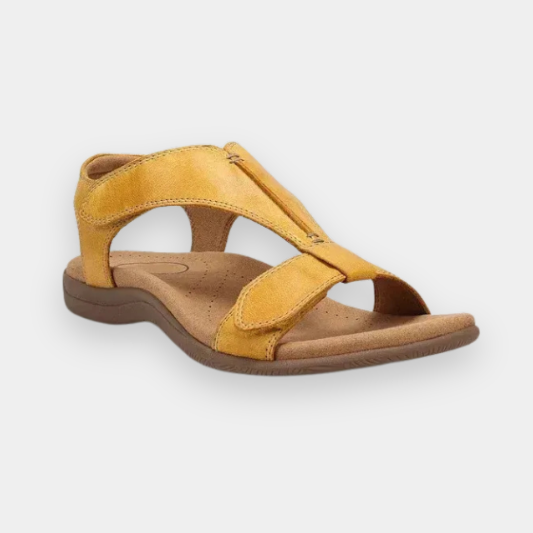 Open Toe T-Strap Cut Out Flat Sandals