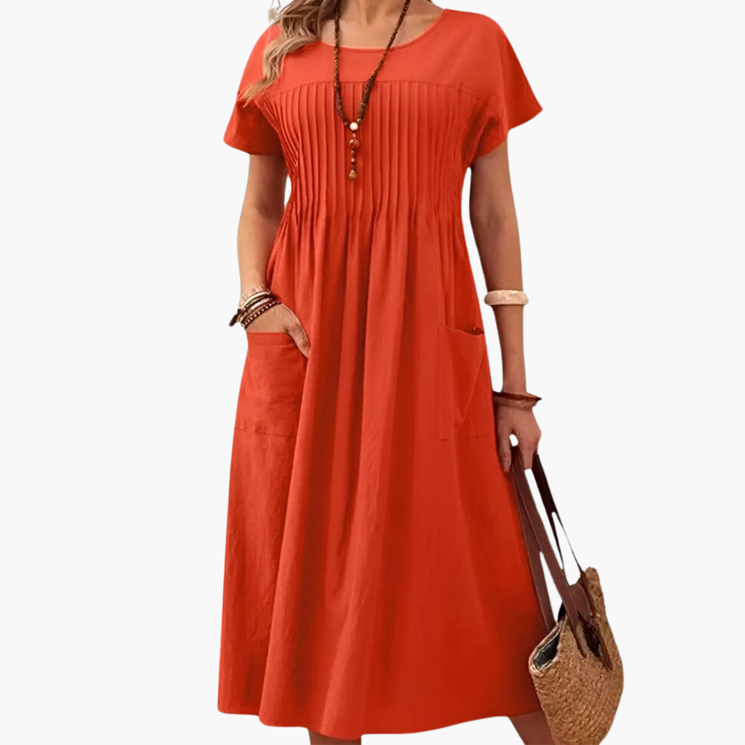 Hailey | Relaxed Fit Day Dress Orange