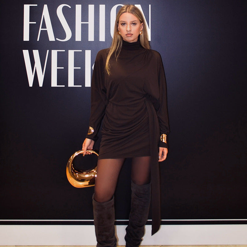 Jeannie Mini Dress - Brown