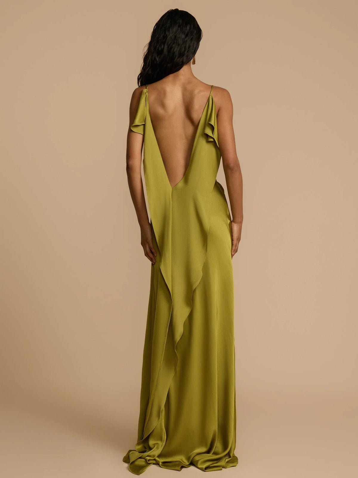 Sexy Elegant Satin Side High Slit Maxi Dress - View 7