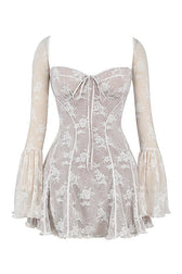 Days of Beauty Lace Long Sleeve Mini Dress - 3 Colors - View 20
