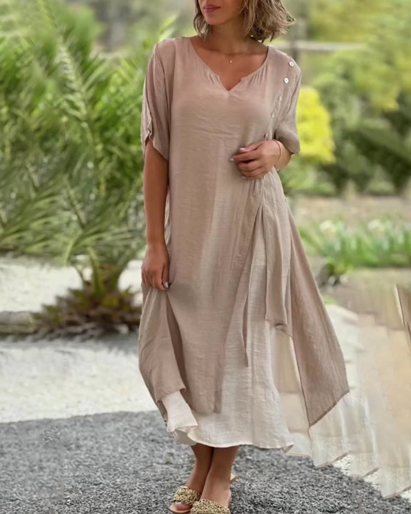 Iliana Statement Short Sleeve Dress Designer Edit