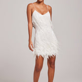 Sequin Fringe Feather V-Neck Mini Dress 18