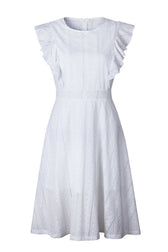 Butterfly Ruffle Sleeve Lace Midi Dress - 2 Colors - View 10