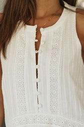 Sweet Nature White Lace Babydoll Mini Dress - View 6