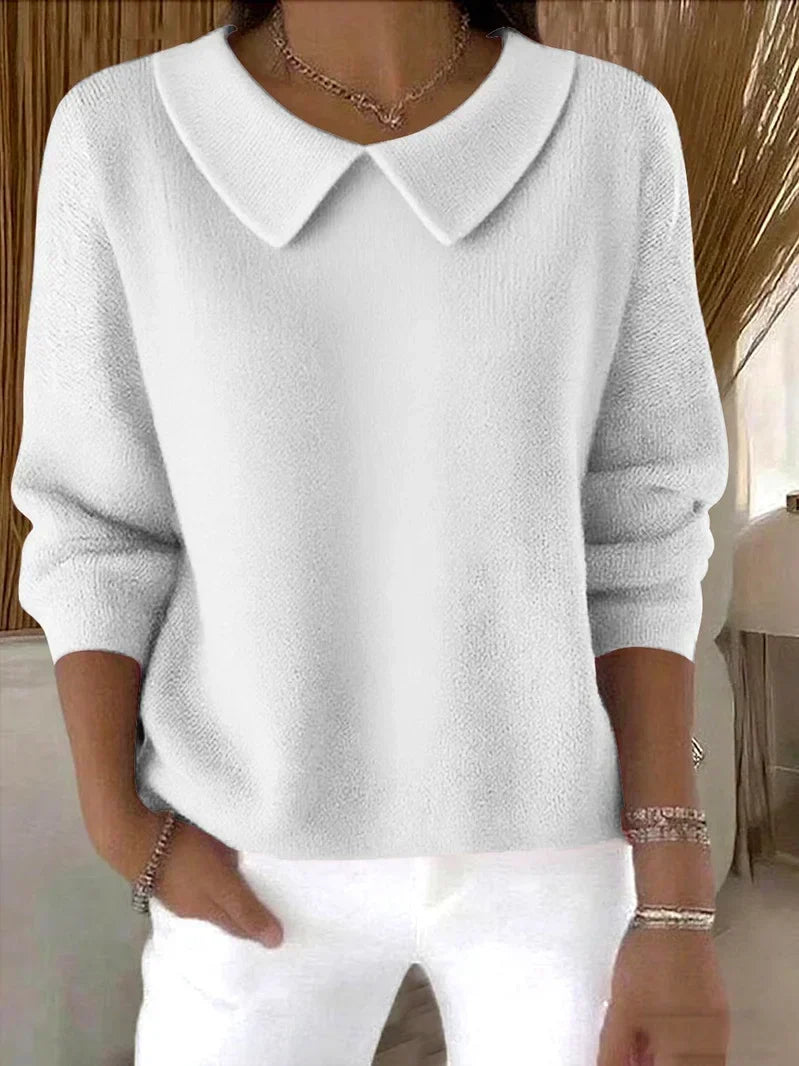 Collared Long Sleeve Knit Sweater 3