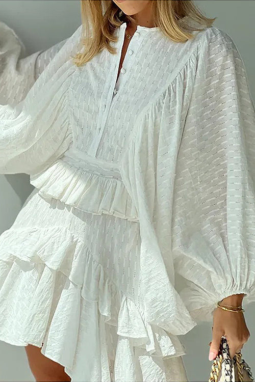 It's Another Day Crochet Lace Long Sleeve Mini Dress - View 3