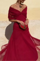 V-Neck Short Sleeve Chiffon Ruched Maxi Dress 12