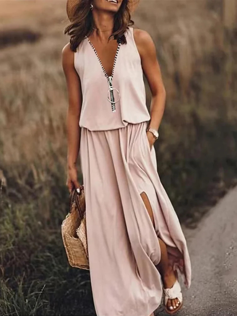 Jacinda™ | Elegant Sleeveless Maxi Dress