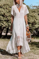 Fabulous Phenomenon Lace Embroidered Maxi Dress - View 2
