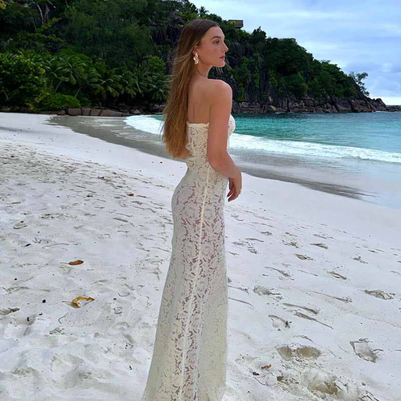 Veloura Maxi Dress-White