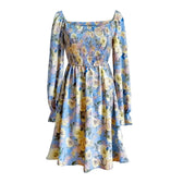 Leaf Print Sleeveless Midi Dress M / Black Dresses
