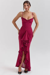 Stretch Mesh V Neck Cami Midi Dress 11