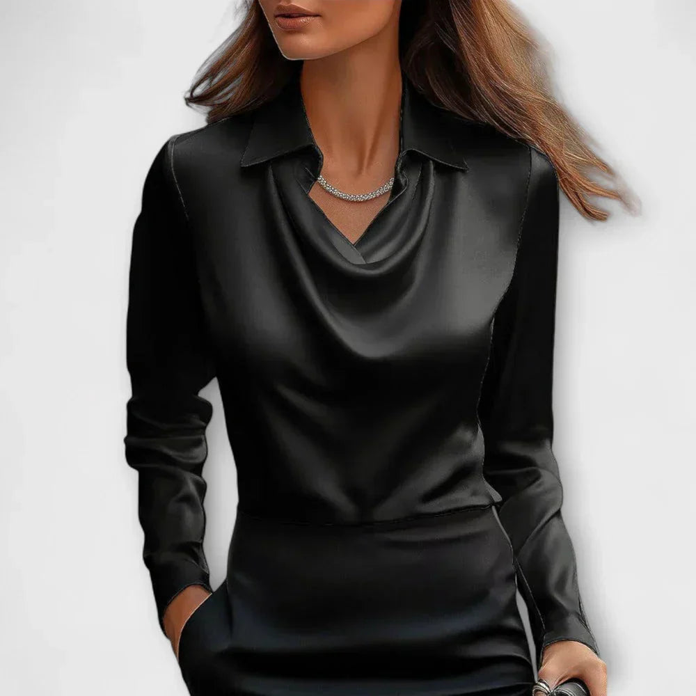 CHARLOTTE SATIN BLOUSE