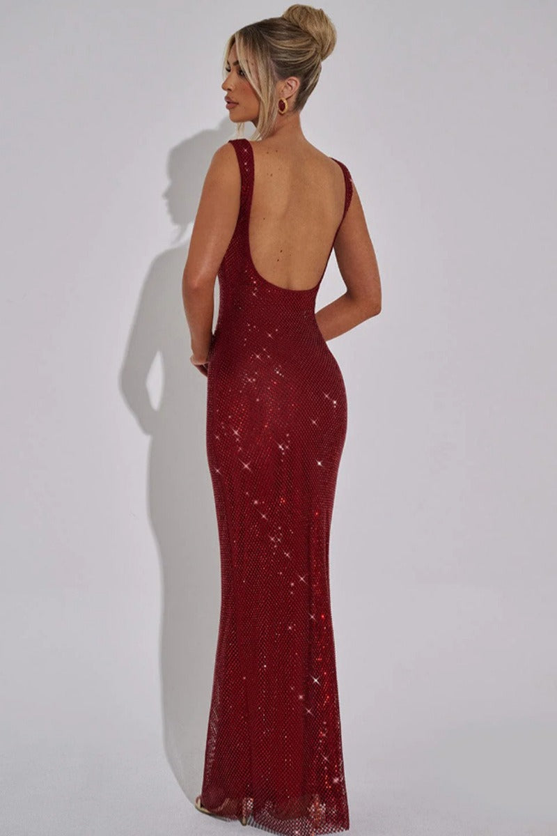 Satin Sequin Dress
