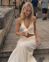 Sleeveless Halter Twist Co-ord Boho Dress
