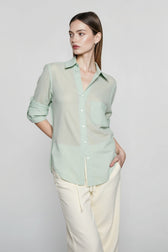 Linen V Neck Relaxed Blouse
