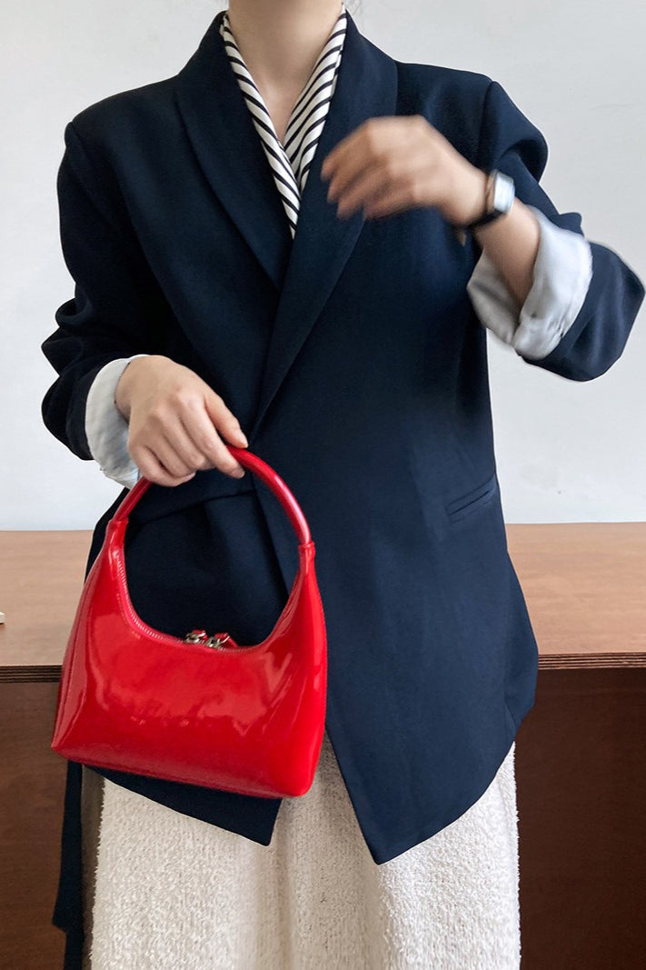 Fashionable Draped Apple Collar Blazer