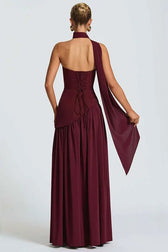 Strapless Side Slit Maxi Prom Dress