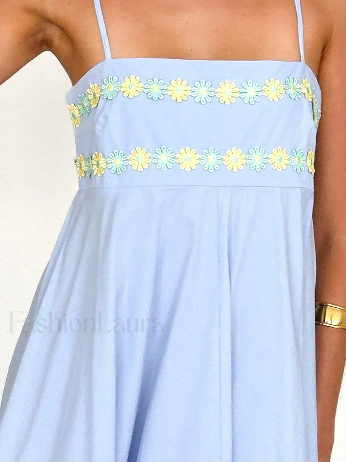 3D Flower Loose A-Line Maxi Dress