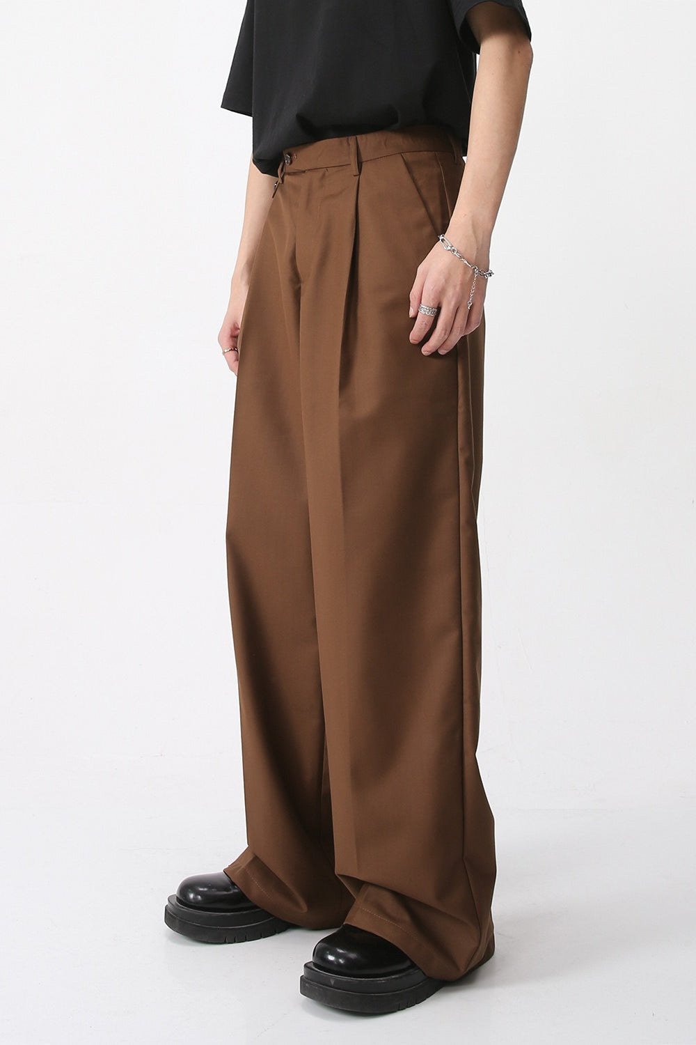 Korean Vintage Relaxed Straight Pants