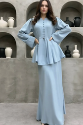 Solid Cardigan Dress Two Piece Elegant Work Set