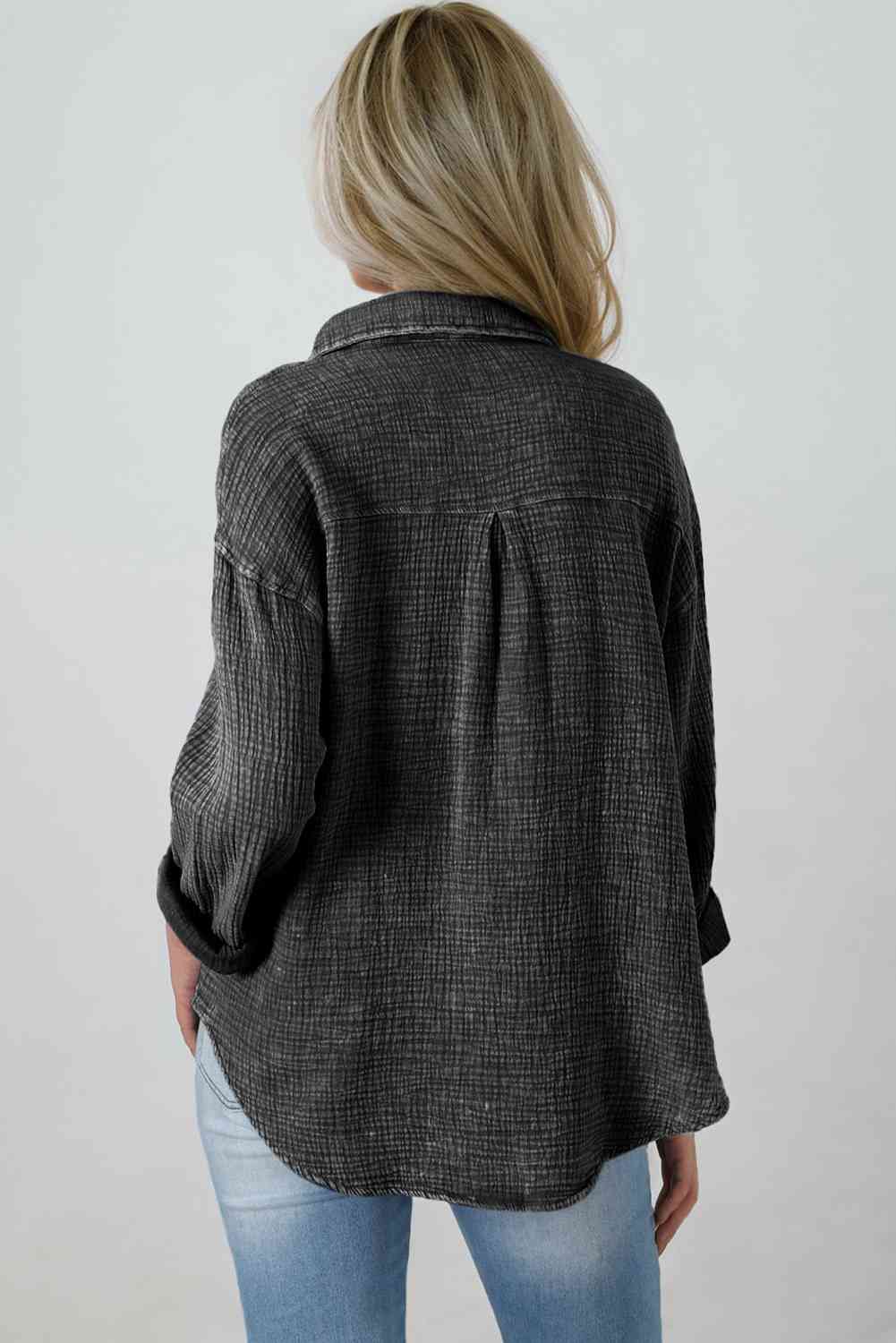 Blouse Textured With Buttons