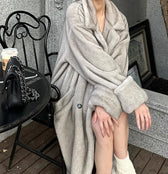 Oversized Faux Mink Fluffy Overcoat