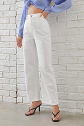 High Waist Slim Straight Leg Jeans